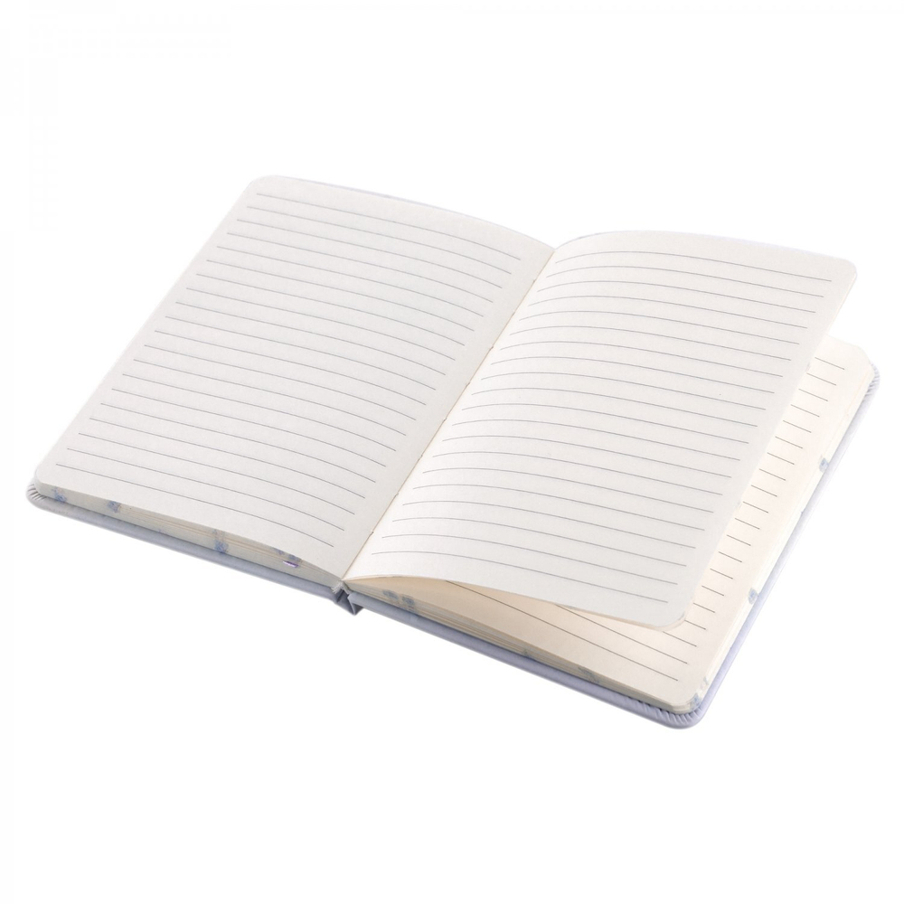 Записная книжка 12,5 см * 17,5 см , 7БЦ, Alingar, ПВХ, конгрев 3D, поролон, 96л., линия, ляссе, цветной срез, "Модная дечонка", сиреневый