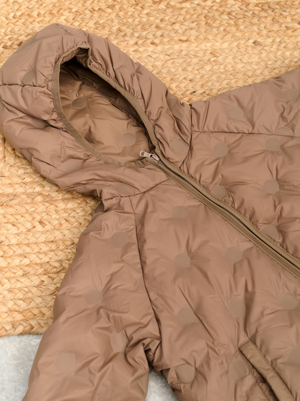 Пуховик демисезонный детский Д-1 цвет коричневый