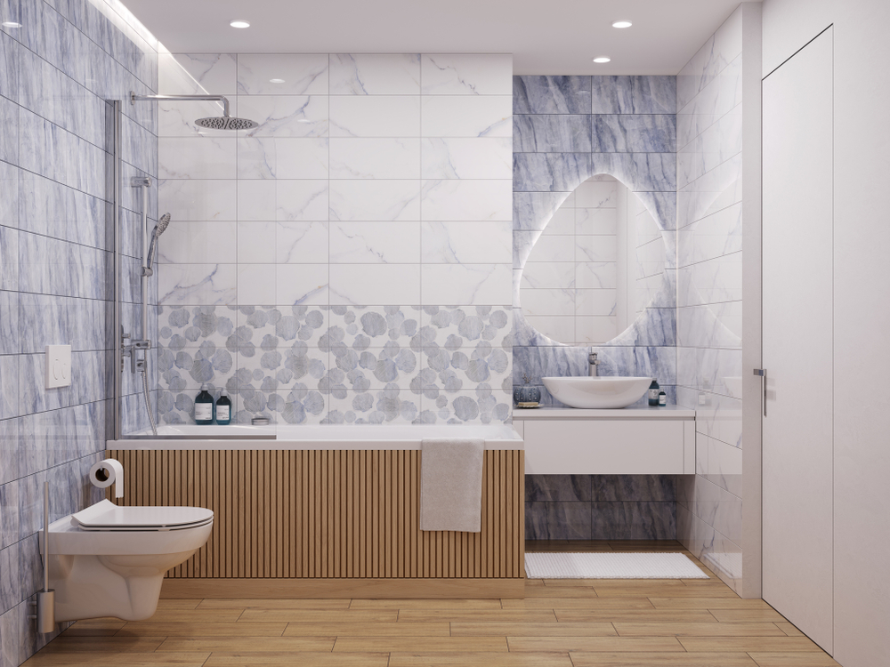 Плитка настенная Cersanit Mare 17077 20x44 см 1.056 м² глянцевая цвет белый