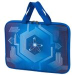 Папка на молнии с ручками BRAUBERG, А4, ткань, с подкладкой, сублимация, для мальчиков, "Атом", 227089