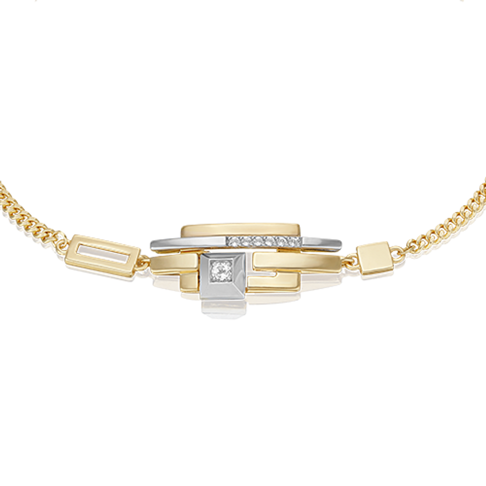 Браслет из лимонного золота c натуральными топазами white Артикул: 05-0750-00-201-1121