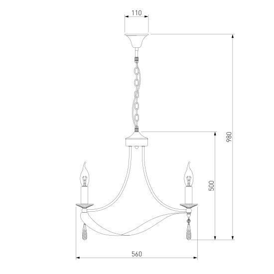 60064/5 / подвесной светильник /   хром