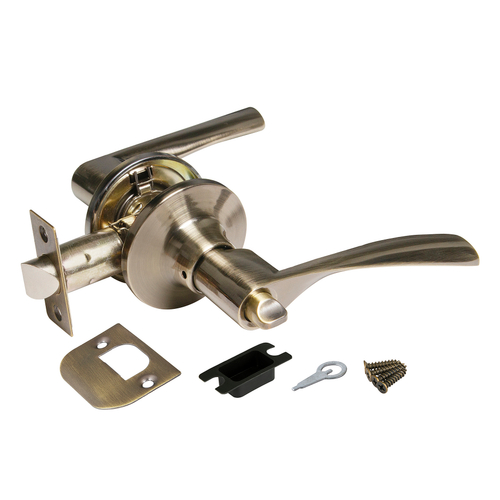 Замок ручка Бронза с фиксатором 6010 АВ-В