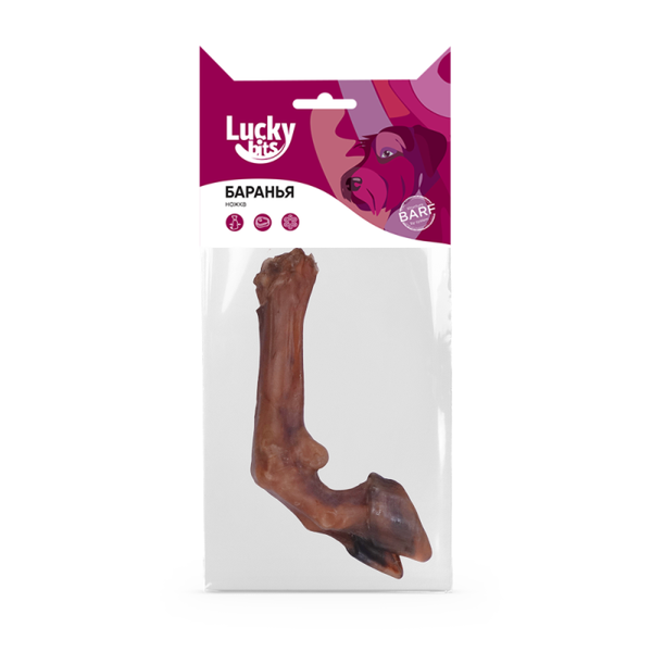 Лакомство для собак Lucky bits баранья ножка, 80 г