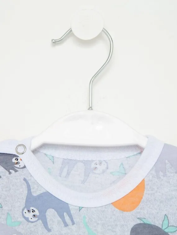 Боди детское, цвет серый/ленивцы, рост 62 см