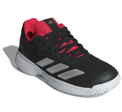 Детские теннисные кроссовки Adidas Courtflash K - cloud white/silver metallic/core black