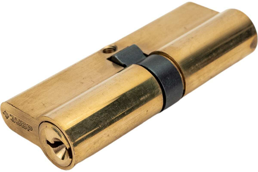 Цилиндровый механизм Зубр МАСТЕР тип ключ-ключ, цвет латунь, 5-PIN, 80мм 52101-80-1