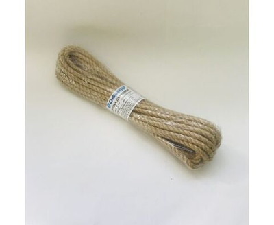 Шнур (веревка) джутовая d 8 мм, 10м, Сибшнур