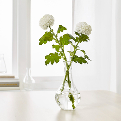 IKEA VILJESTARK  (ИКЕА ВИЛЙЕСТАРК)  -  Ваза, прозрачное стекло, 17 см