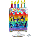 Шар Фольгированный Торт радуга переливы (Ассорти)