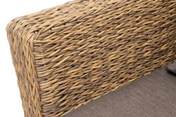 "Капучино" диван из искусственного ротанга (гиацинт) двухместный, цвет соломенный