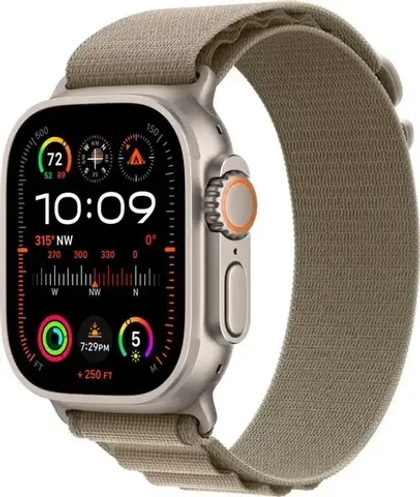 Apple Watch Ultra 2 GPS+Cellular 49mm, ремешок "Olive Alpine Loop"