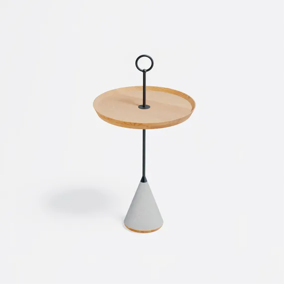 Журнальный столик Pin с кольцом, дуб