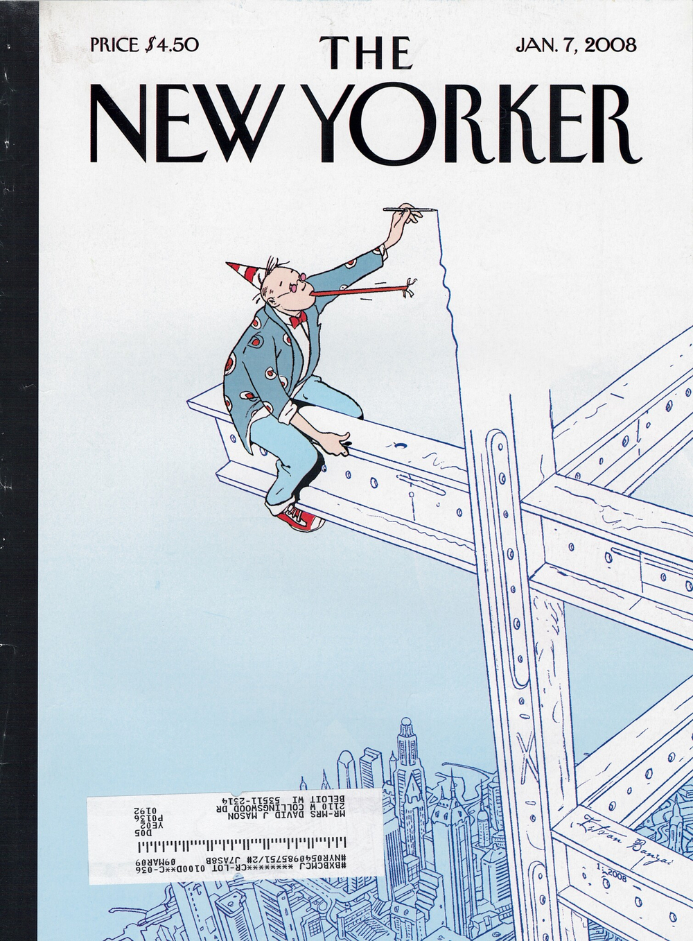 Журнал The New Yorker 07-01-2008, обложка