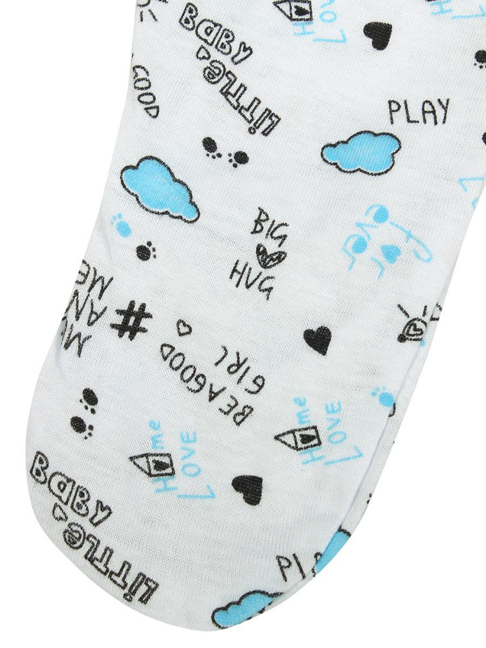 Ползунки д/новорожд. р.62-68 T11KR-0/1 белый, облака (Такро)