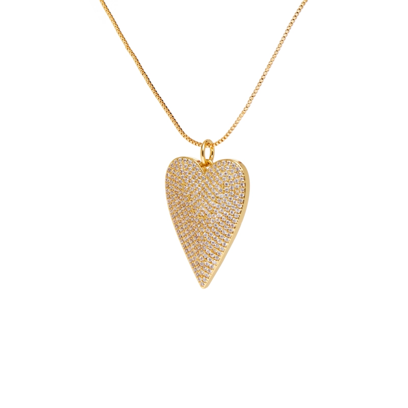 Колье Длинное Кристальное Сердце