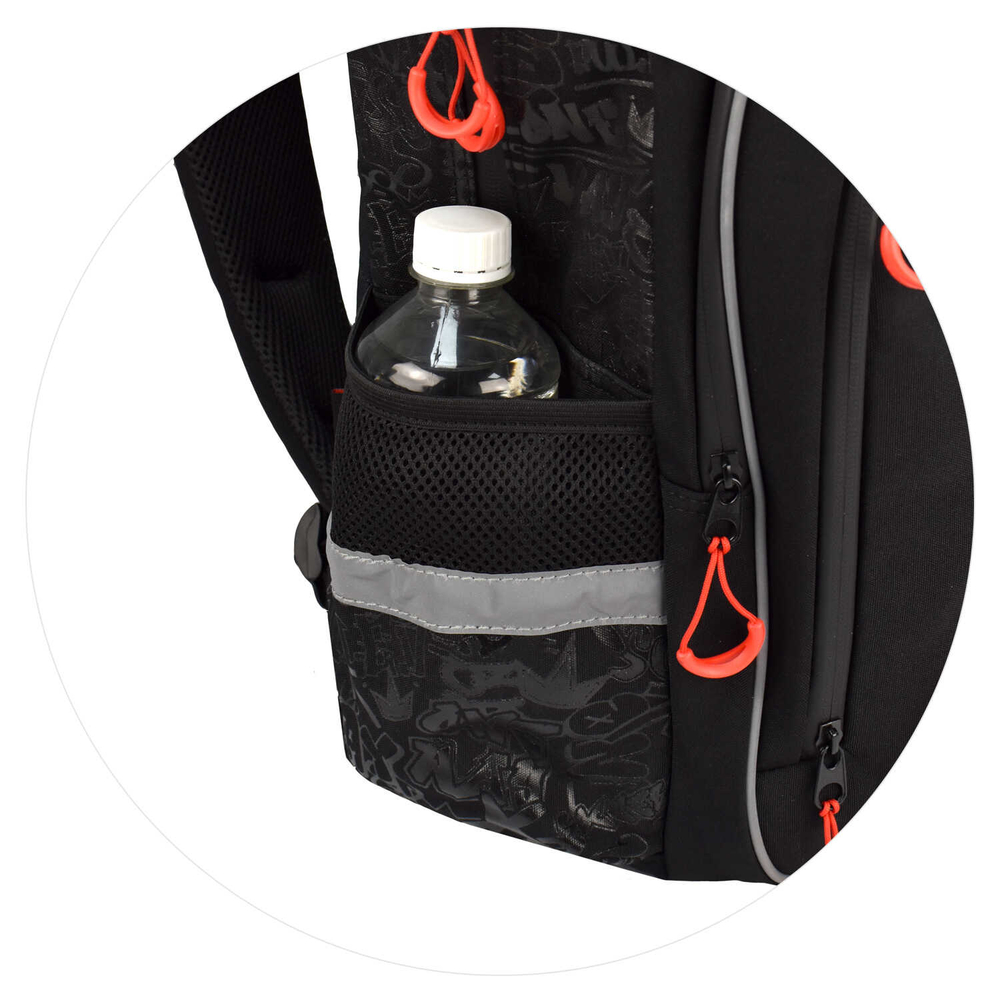 Рюкзак школьный, Феникс+, 31х44х16 см, полиэстер, аппликация из эластичной резинки, сублимационная печать, шелкография, 1 отделение (-я)