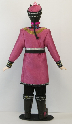 Кукла коллекционная Потешного промысла в калмыцком национальном костюме. Калмык