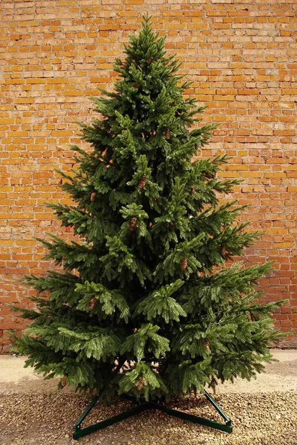 Искусственная ель Сказочная с шишками 2,5 м., 100% литая хвоя, ПромЕлка (31250)