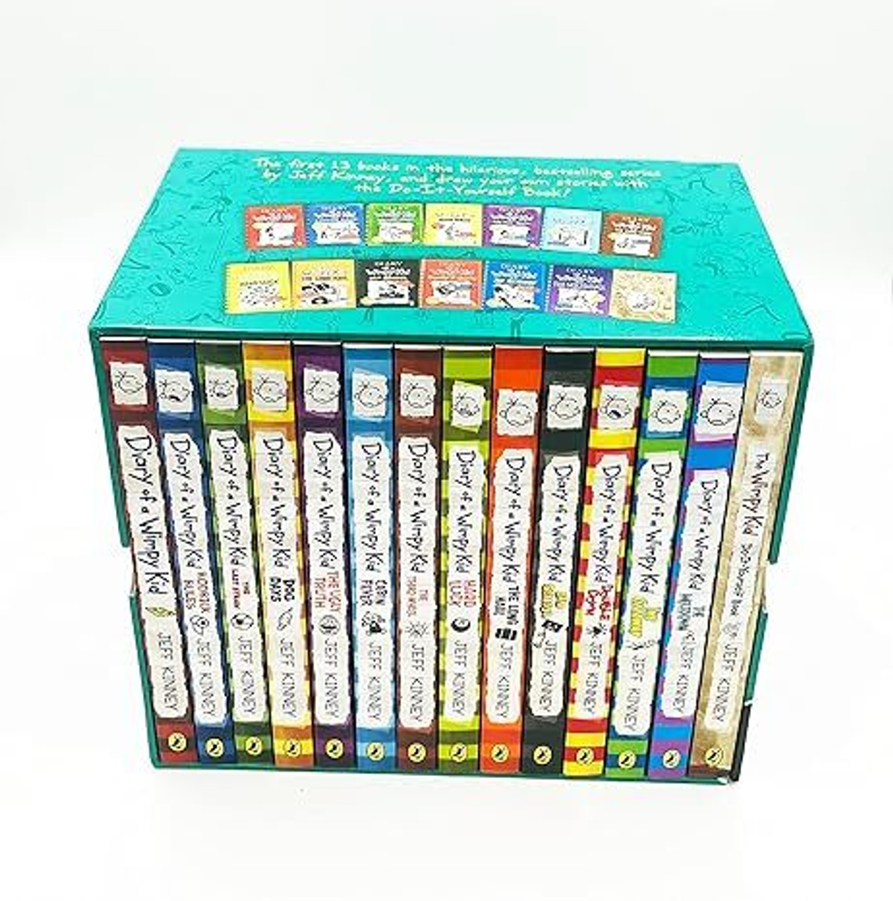 Diary of a Wimpy Kid: Box of books + Do-It-Yourself Book (1-13, paperback)