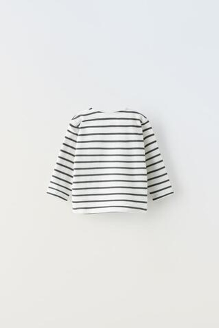 ZARA ФУТБОЛКА В ПОЛОСКУ, АНТРАЦИТОВО-СЕРЫЙ