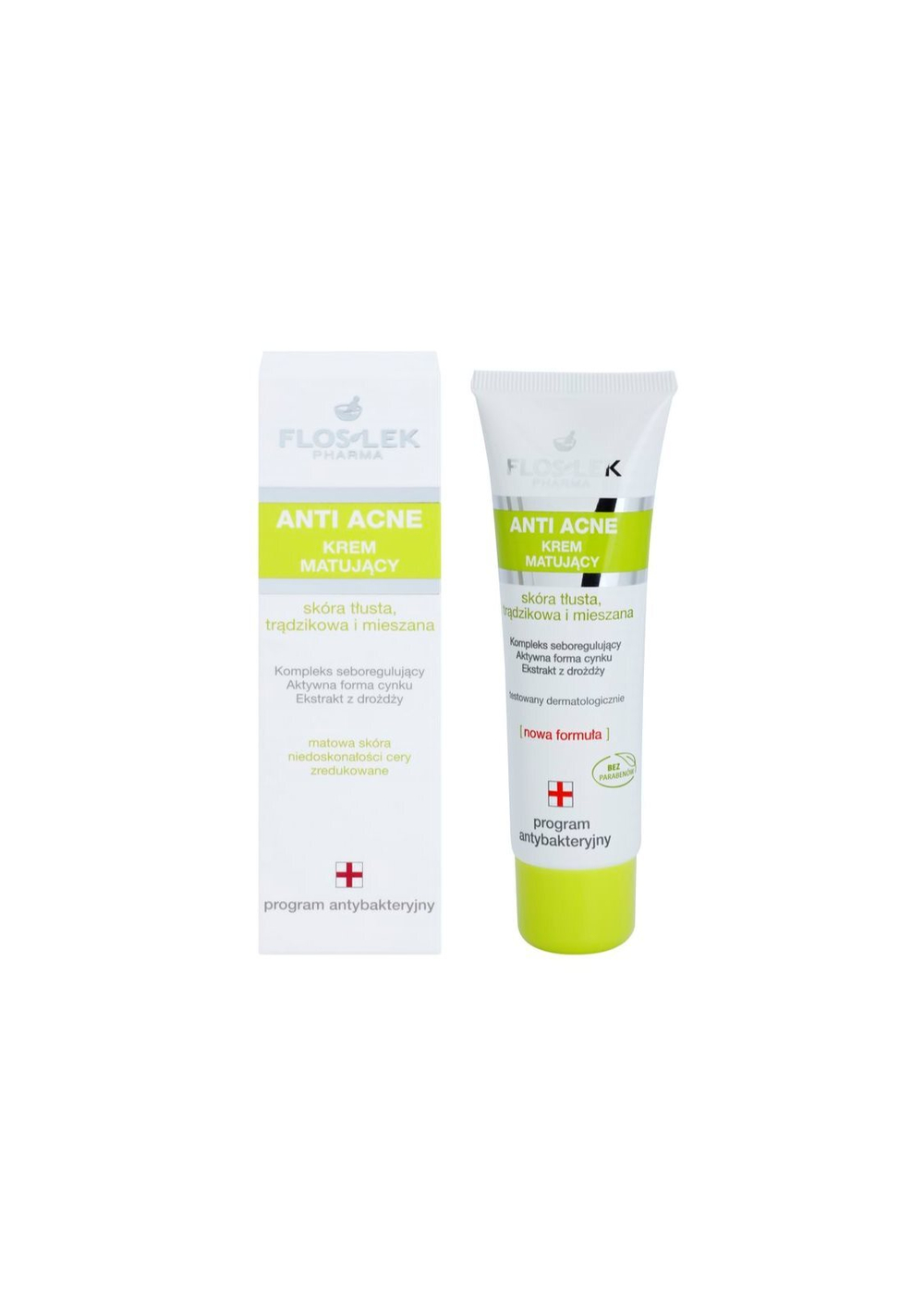 FlosLek Pharma Anti Acne - матирующий крем для кожи с несовершенствами /   50  ml  / GTIN 5905043001920