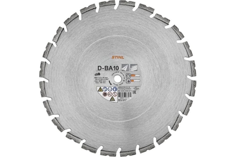 Круг Алмазный асфальт STIHL кирпич,бетон/арм.бетон 400мм D-ВА10