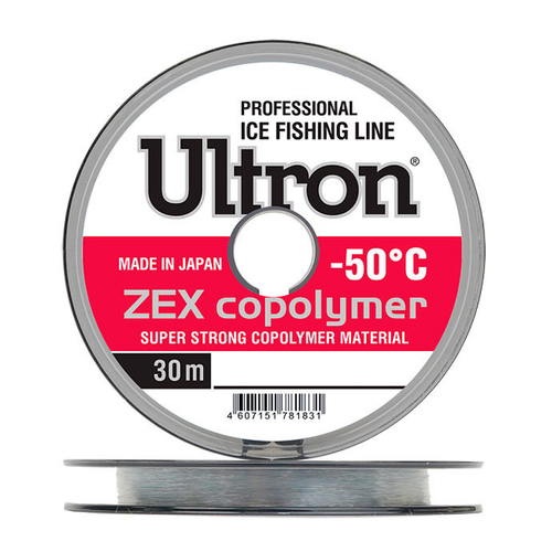 Леска ULTRON Zex Copolymer 0,25 мм., 7,5 кг, 30 м, прозрачная