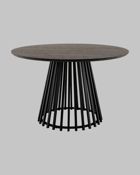 Стол Dap Ø120 см, темное дерево