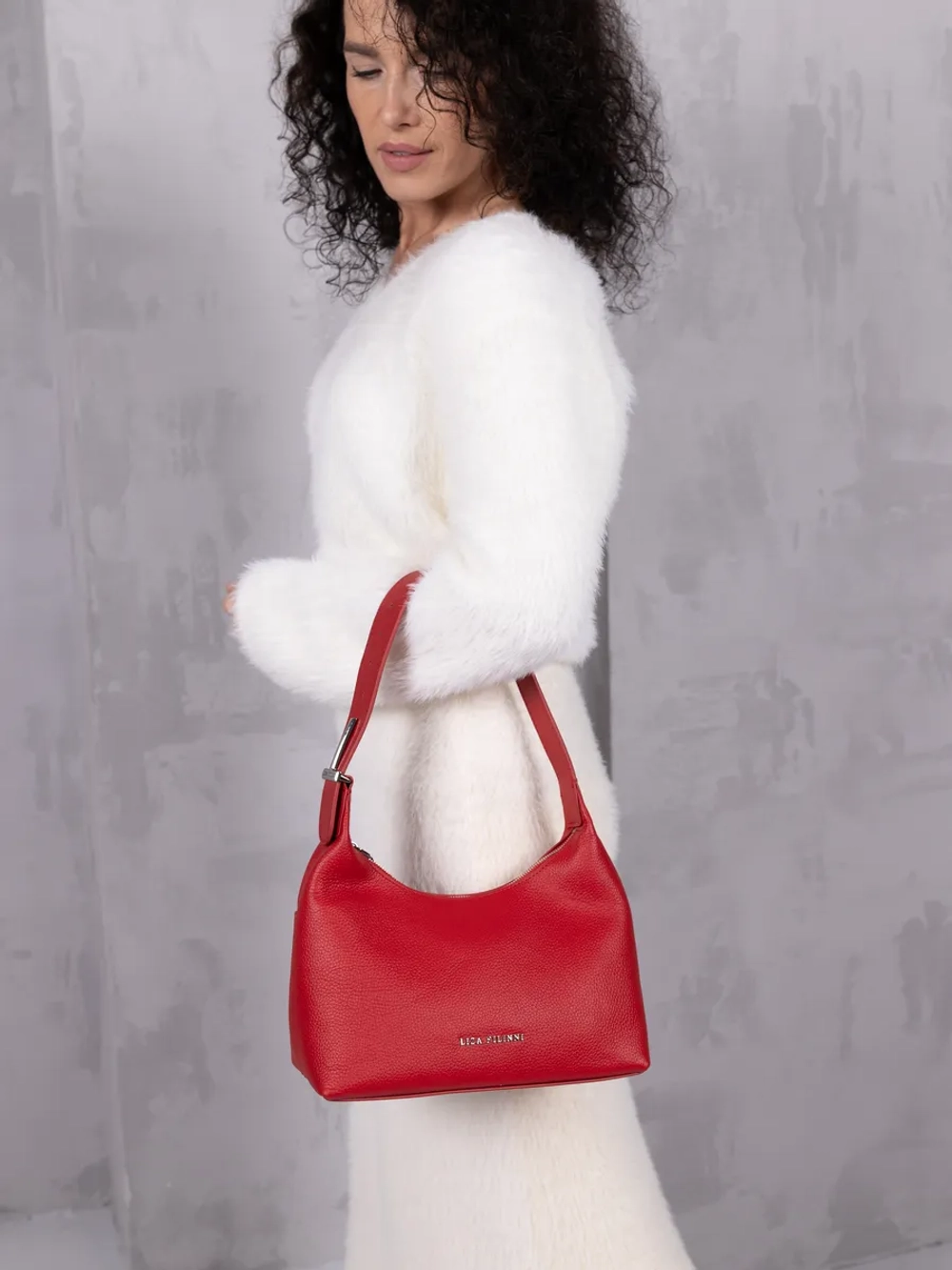 Сумка через плечо натуральная кожа