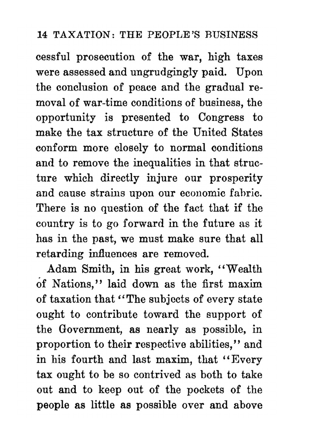 Taxation. The people's business | A.W. Mellon