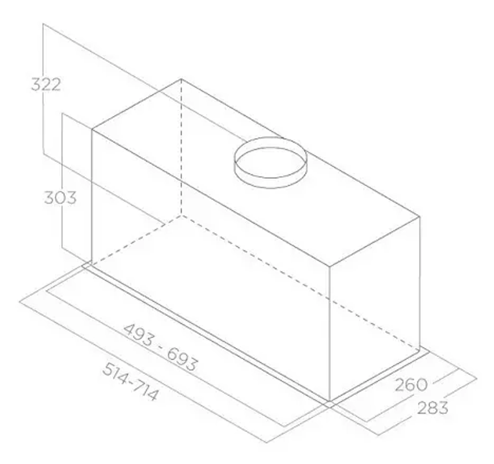 Встраиваемая вытяжка Elica LANE SENSOR BL MAT/A/72
