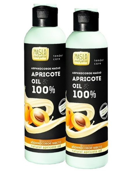Maslo Maslyanoe промо Абрикосовое масло 100%,  2*200 мл