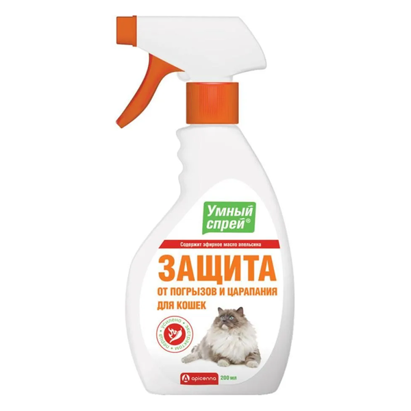 Умный спрей Защита от царапания и погрызов для кошек, 200 мл