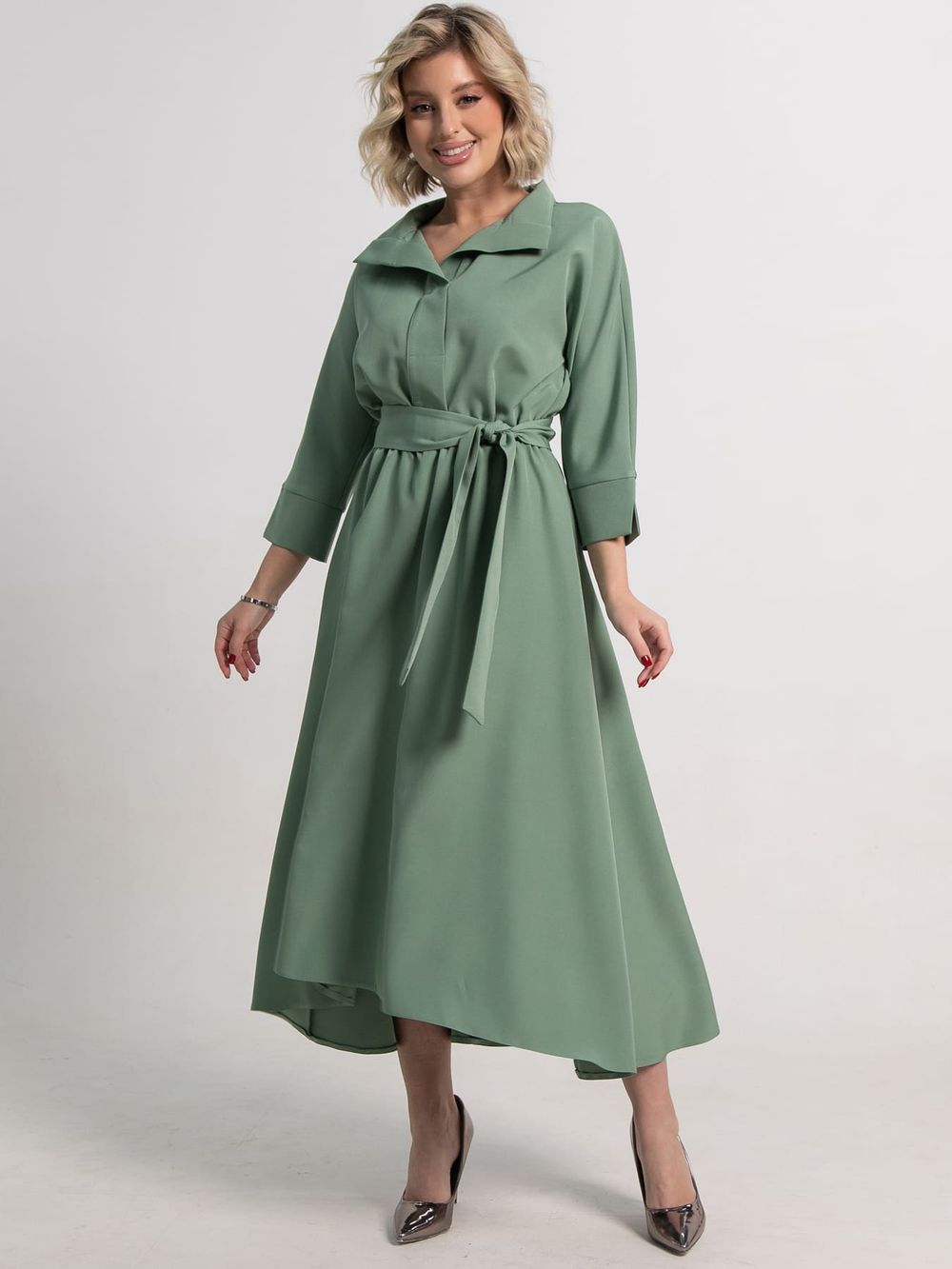 Платье Лорита (серо-зеленое) П15153-16М LT Collection