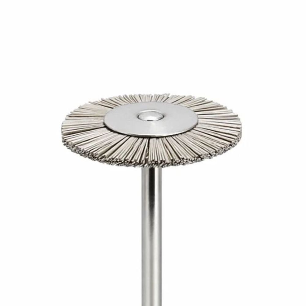 EDENTA Щетка жесткая для полировки с пастой, светлая, натуральная щетина, HP, d 19,5 мм EDENTA Щетка жесткая для полировки с пастой, светлая, натуральная щетина, HP, d 19,5 мм