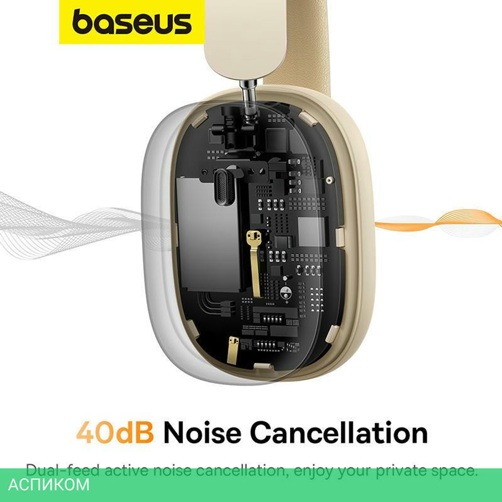 Наушники Baseus Bowie H1 Noise-Cancelling Creamy White (NGTW230202)