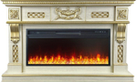 Каминокомплект Corsica - Слоновая кость с патиной (Ширина 1500 мм) с очагом Vision 42 LED
