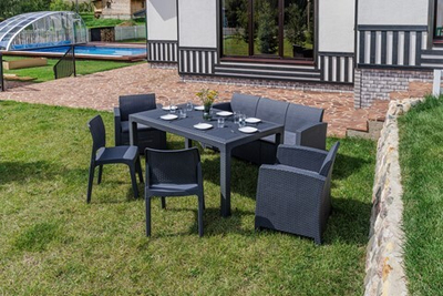Садовый набор мебели Lana Dining M, графит