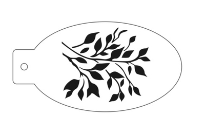 Трафарет для аквагрима овальный "Веточка" 7 на 13 см