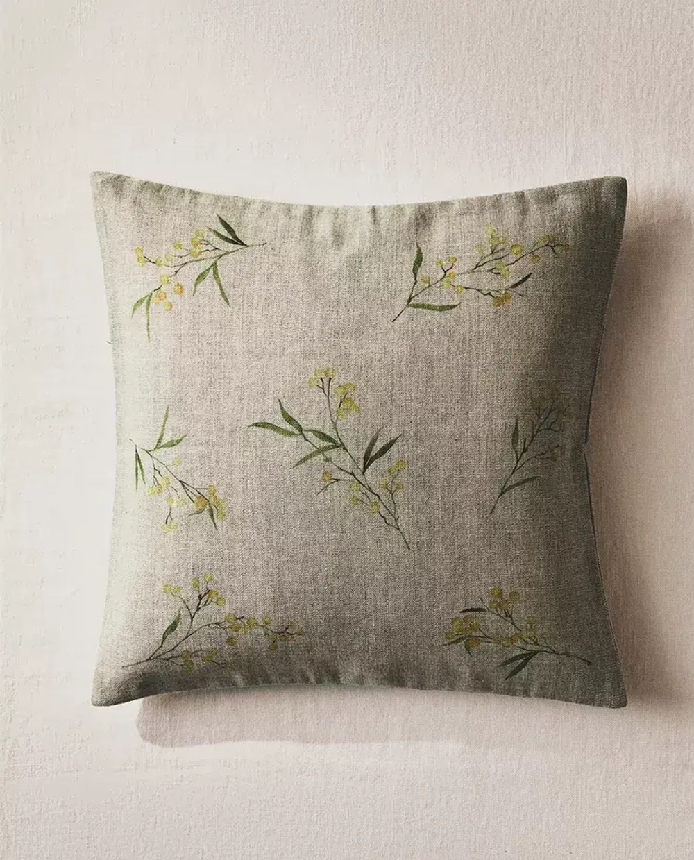 ZARA HOME НАВОЛОЧКА ДЛЯ ДЕКОРАТИВНОЙ ПОДУШКИ С ПРИНТОМ, СВЕТЛО-БЕЖЕВЫЙ