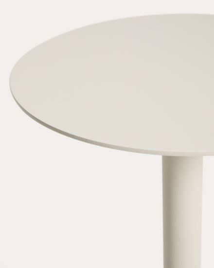 Уличный столик Asinara из бежевого алюминия, диаметр 40 см