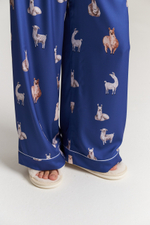 Шелковая пижама с альпаками - S размер