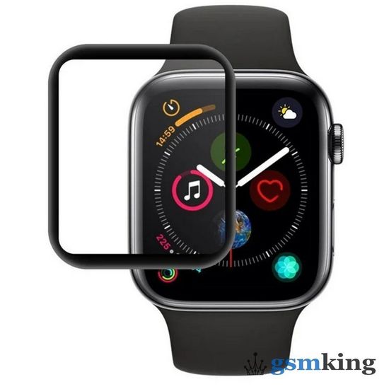 Tempered Glass 3D Full Cover for Watch SE 44mm Black