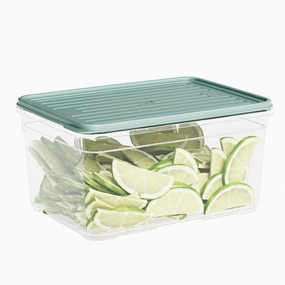 Лоток 2,1л с крышкой, прозрачный, крышка цвет микс