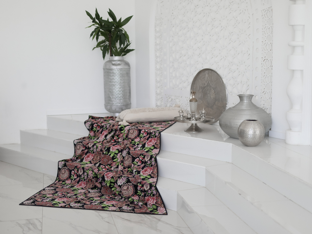 Плед 150x250 Feiler Anthea Dark Schwarzblau иссиня-черный без каймы