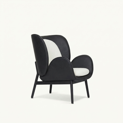 Дизайнерское кресло CUDDLE барашек/black