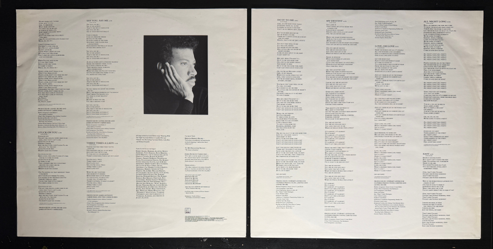 Lionel Richie ‎– Back To Front 2LP (Голландия 1992г.)