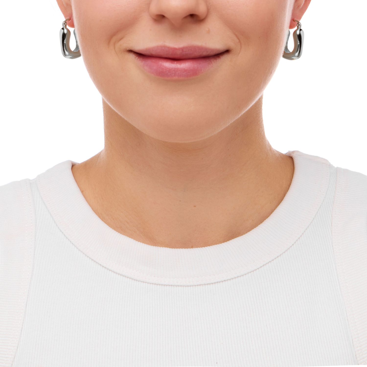 Серьги Silver Curly Hoops Earrings