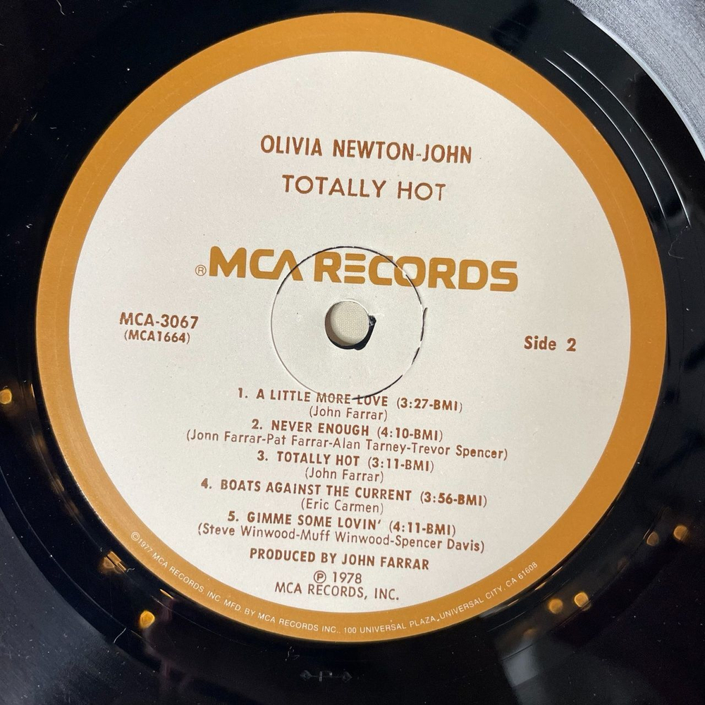 Винтажная виниловая пластинка LP Olivia Newton John Totally Hot (USA 1978)